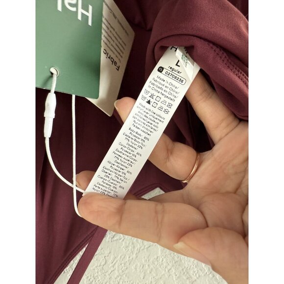 Halara Breezeful Pocket Wide Leg Quick Dry Slip Jumpsuit Amaranth Casual NWT L - Picture 8 of 9